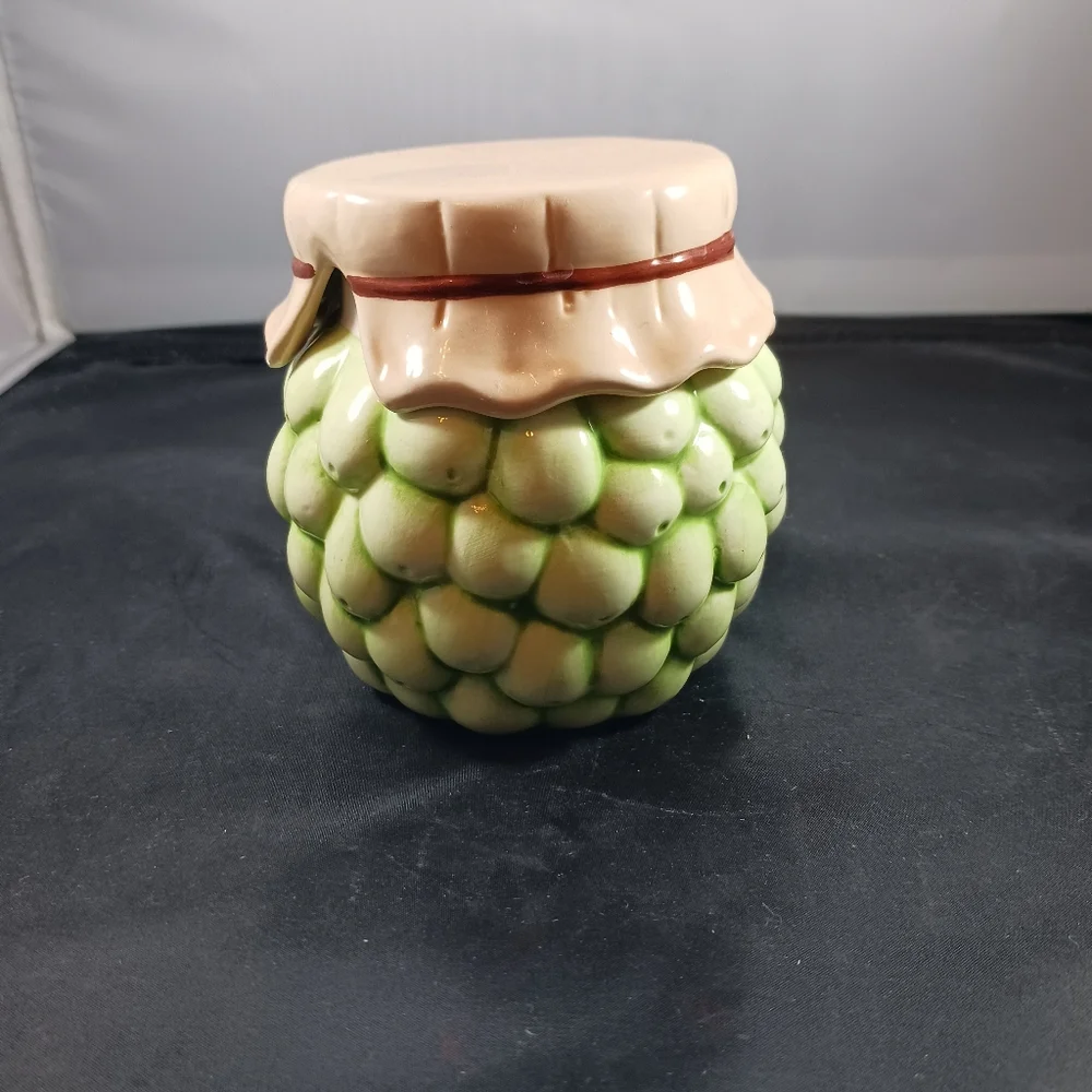 Vintage Green Grapes Lidden Honey/Sugar/Jam Small Jar